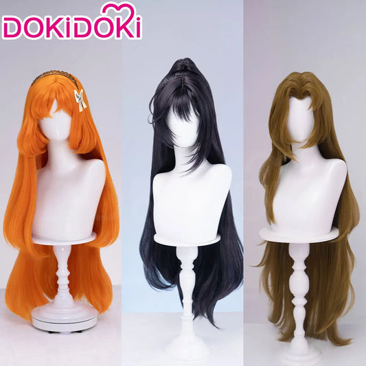 IN STOCK Rodion Ishmael Hong Lu Cosplay Wig Game DokiDoki Women Men 90cm Orange Black Long Hair Ishmael Cosplay Free Wig Cap
