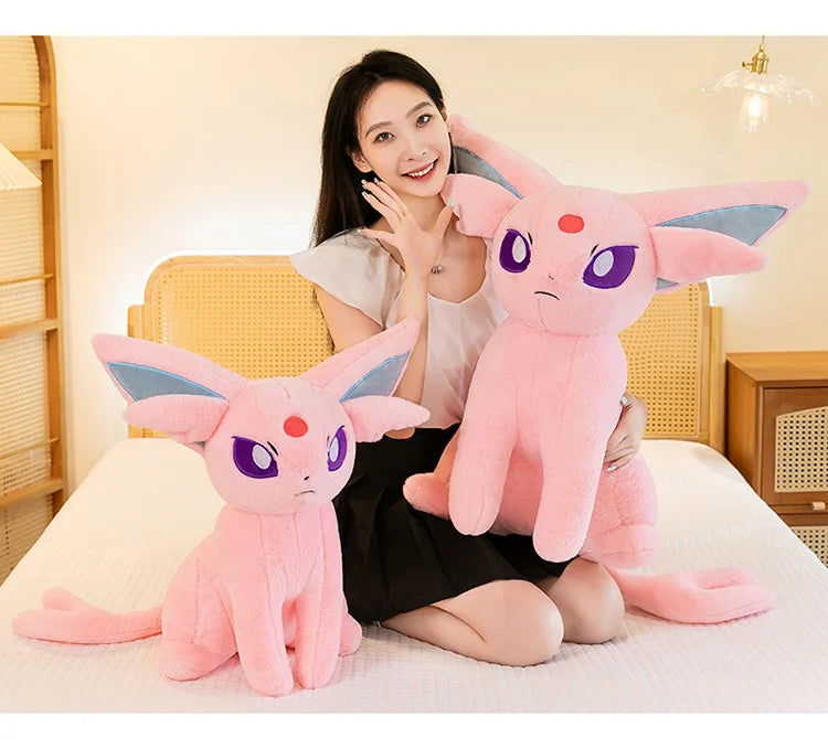 40/70cm Espeon Pokemon Plush Toys Large Anime Doll Pillow Cartoon Giant Pokémon Eifie Plushie Stuffed Gift for Kids Christmas