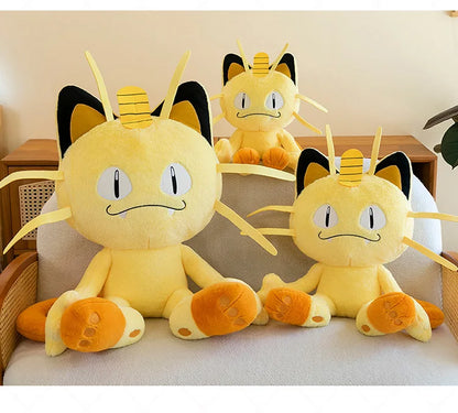35/70cm Meowth Pokemon Plush Toys Large Anime Doll Cute Pillow Cartoon Giant Pokémon Plushie Stuffed Gift for Kids Christmas
