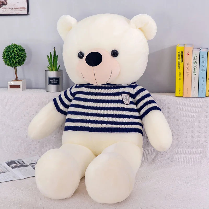 160Cm Big sweater bow tie Plush Toy Teddy Bear Giant Stuffed Animals Birthday Anniversary Gift Soft Sleeping Pillow Grilfriend