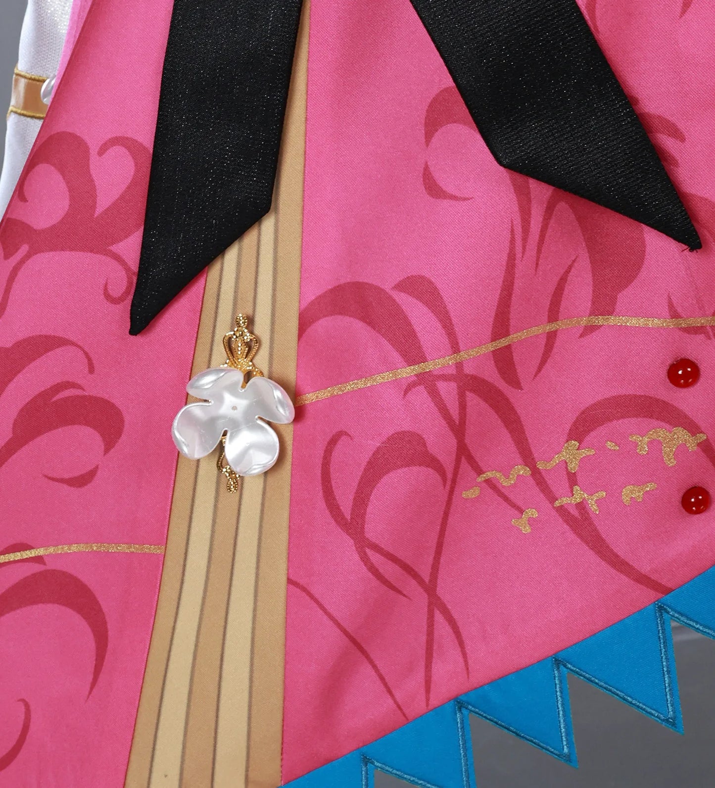 Wuthering Waves Carlotta Cosplay Costume Wig Dress Carlotta Montelli Rinascita Earrings Halloween Party for Women Girls Carnival