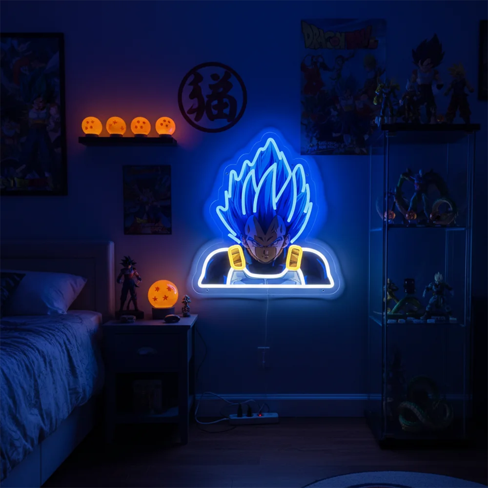 Custom Anime Acrylic Neon LED Light/Lamp Dragon Ball Z Artwork for Home Festival Decor Party Bar Hotel Salon Business Shop,Etc.