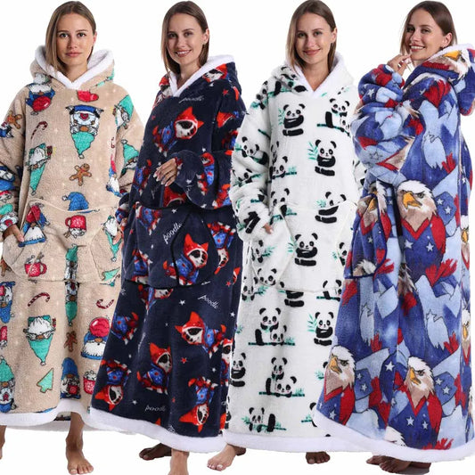 Man Hoodies Plus Size Winter Men Hoodie Blanket Retro Bear Black High Quality Graphic Designer Anime Woman Clothes Long Pullover