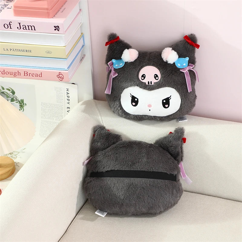 Lovely Kuromi My Melody Plushies Stuffed Anime Headrest Comfortale Soft Cuddly Pillow Cartoon Plush Toy Blanket Xmas Gifts Girl