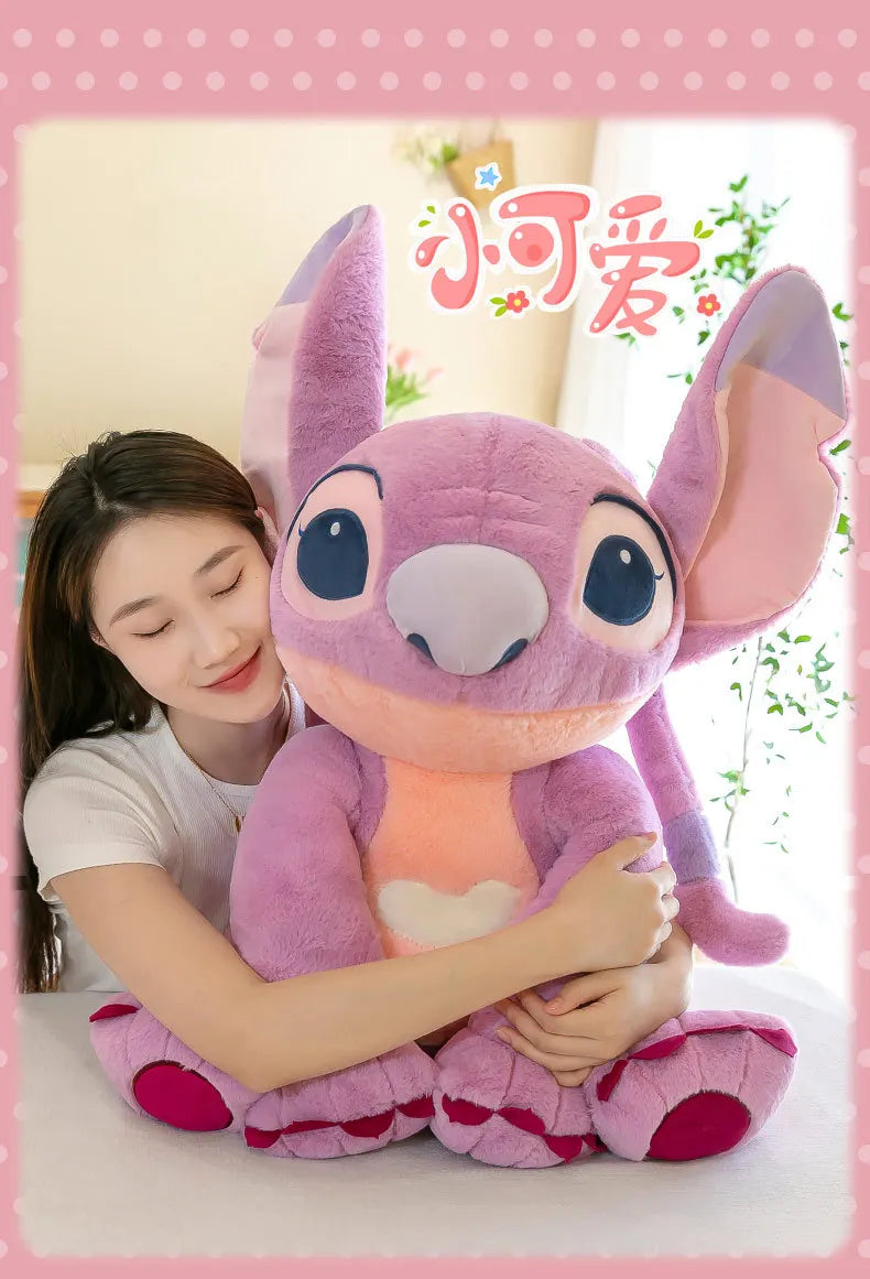 30/45/60/80CM Big Size Disney Stitch Cartoon Anime Plush Stuffed Doll Room Decoration Peluche Pillow  Plushies Ornaments Gifts