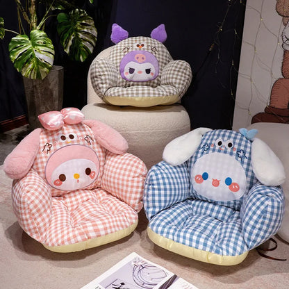 Comfortable Seat Cushion Kuromi My Melody Sitting Cushion For Chair Bay Window Japanese Style Cartoon Back Cushion Soft Comfort