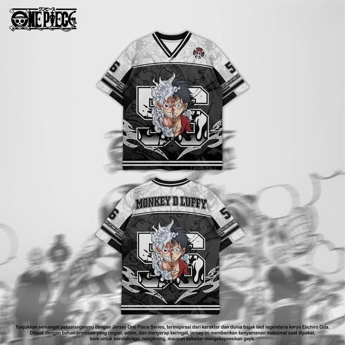 Jersey One Piece Oversize Anime Y2k Korean Style Kpop Baseball Hockey T-shirt Fashion Streetwear Anime Daily Unisex Tops Tees
