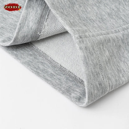 ZODF New 2025 Spring Men 280gsm Straight Pants Unisex Casual High Street Double Waist Sport Trousers Brand Streetwear HY1004