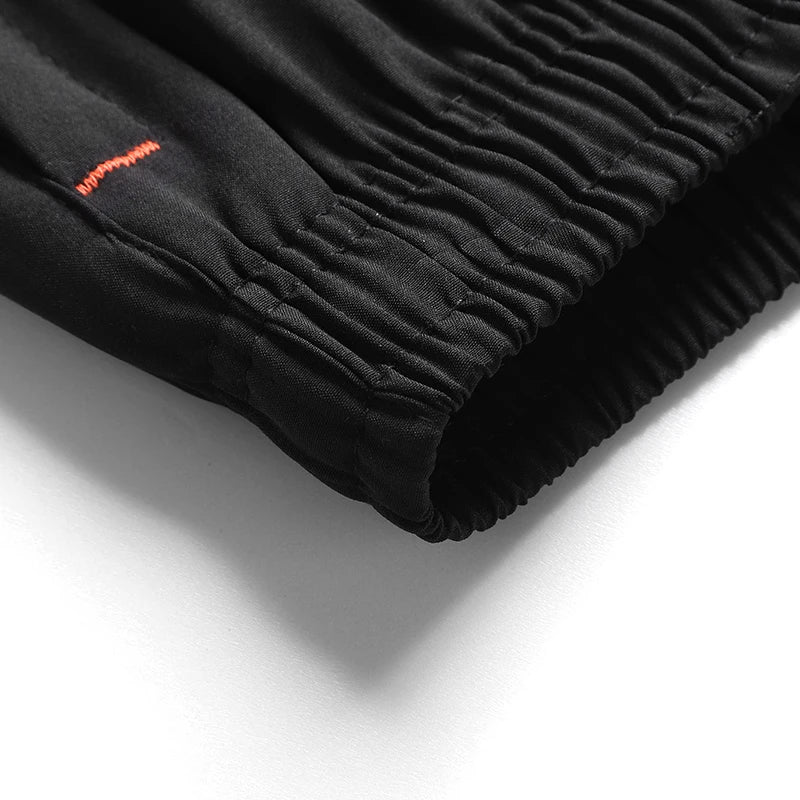 Chrlck Men’s Reflective Quick-Dry Running Shorts Breathable Ice Silk Fishing Pants Large Size M-8XL - Black