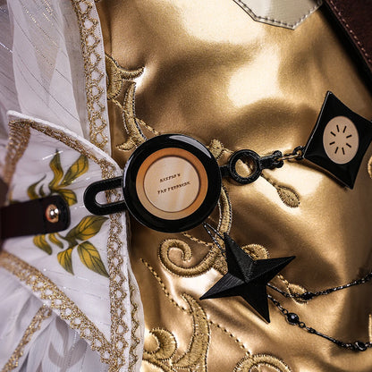 Wuthering Waves Augusta Cosplay Costume Wig Dress Uniform Headwear Earrings Christmas Halloween Party for Women Girls Role Play