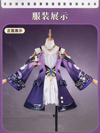 Honkai Star Rail Cyrene Cosplay Costume Wig Dress Headwear Game Uniform Amphoreus Halloween Party for Women Girls Outfit iCoser