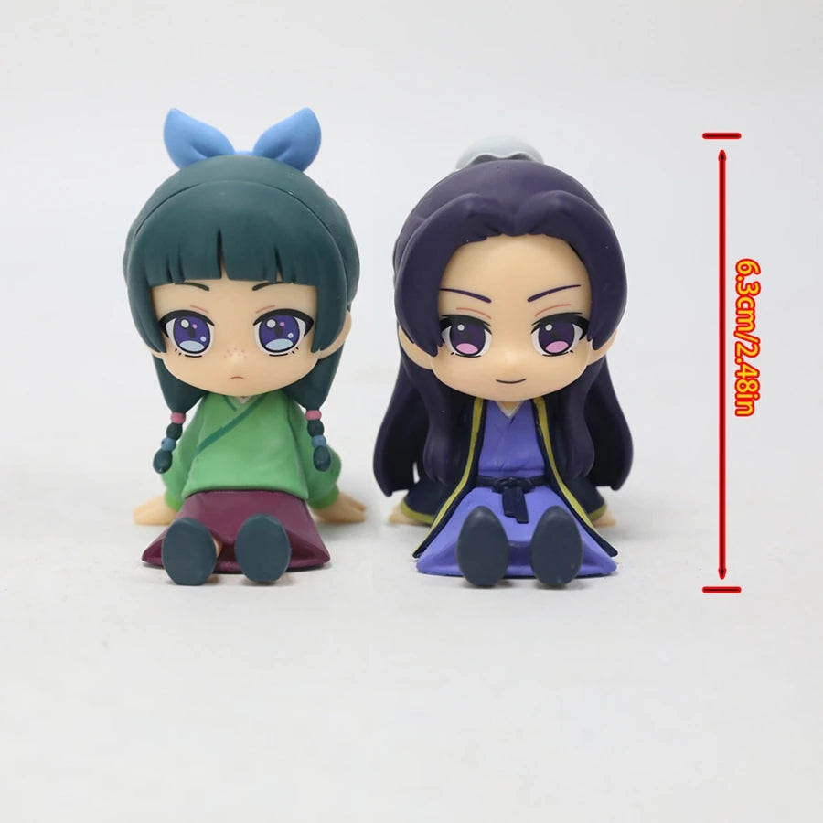 1/5pcs 9cm Kusuriya no Hitorigoto Maomao Q Version Anime PVC Action Figure Collectible Model Toy - 6.3cm 2PCS
