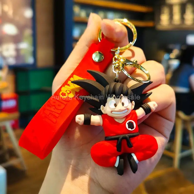 New Anime Dragon Ball Keychain Z Super Saiyan Son Goku Bulma Broly Piccolo Majin Buu Series Car Pendant Keyring Kids Toys Gifts