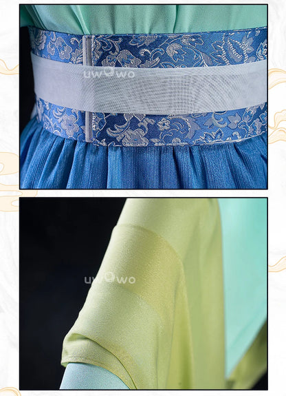 IN STOCK UWOWO Maomao Cosplay Anime The Apothecaryy Diariess Maomao Frog Green Hanfu Style Hunt Cosplay Costume New suit