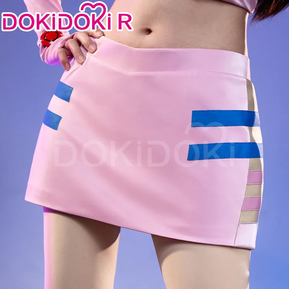 IN STOCK Marii Makinamii Cosplay Costume Anime 【S-3XL】 DokiDoki-R Women Pink Racing Suit Marii Makinamii Glasses Plus Size