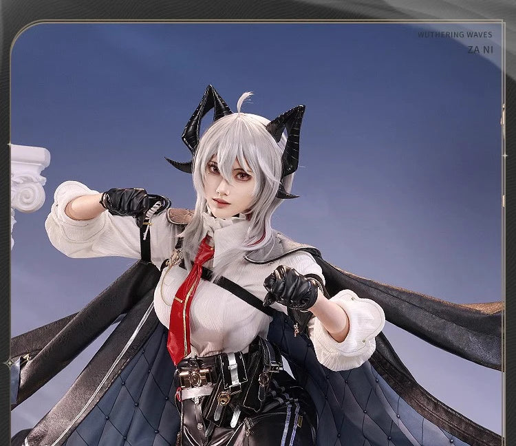 Wuthering Waves Zani Cosplay Costume Wig Uniform Metal Props Montelli Family Averardo Bank Ragunna Rinascita Halloween for Women