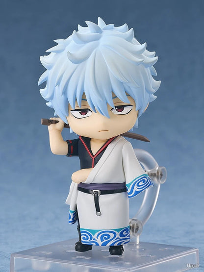 10cm Gintama Anime Figure #2420 Sakata Gintoki Action Figure Humorous Man Figurine PVC Collection Model Doll Toys Birthday Gifts