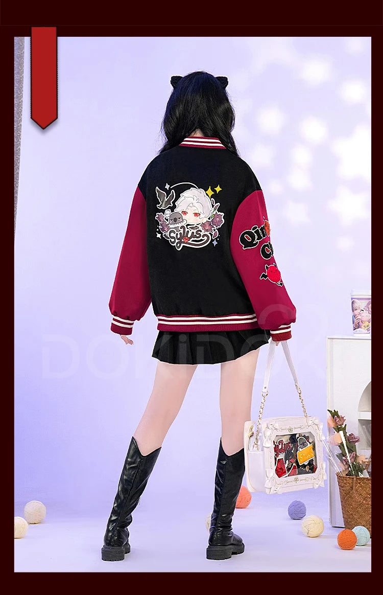 Sylus Doujin Cosplay Costume Game Love and Deepspace DokiDoki-R Men Women Daily Baseball Jacket Sylus Cosplay Coat
