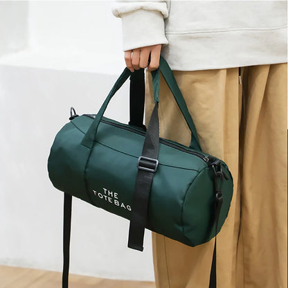Small Fashion Gym Fitness Bag for Women – Yoga Sports Travel Weekender Mini Shoulder Duffle Handbag - Green
