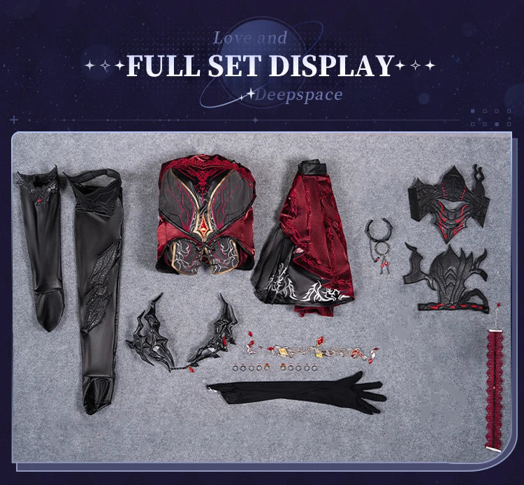 Abyss Lord Heroine Cosplay Costume Game Love and Deepspace【XS-2XL】DokiDoki-R Women Red Dress Halloween Qinche Sylus Plus Size