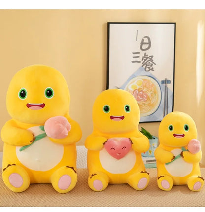 Hot Kawaii Plush Doll Love Yellow Embracing Flower Milk Dragon Dinosaur Doll Cute Plush Stuffed Pillow Soft Doll Birthday Gift
