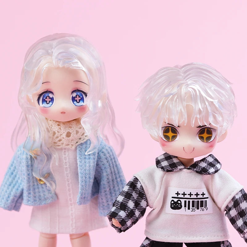 OB11 Transparent Parts Head Shell replacement Korean style Plastic Hair Transparent Replacement Doll Hair Head Mold For Obitsu11