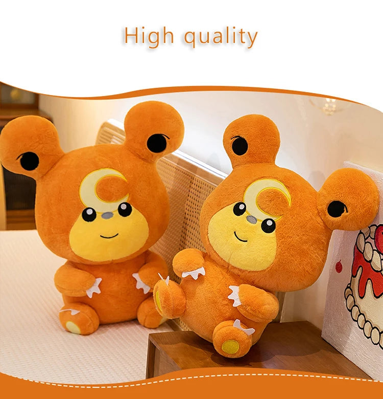 30/80cm Large Teddiursa Pokemon Plush Toys Anime Doll Cute Pillow Cartoon Giant Pokémon Plushie Stuffed Gift for Kids Christmas