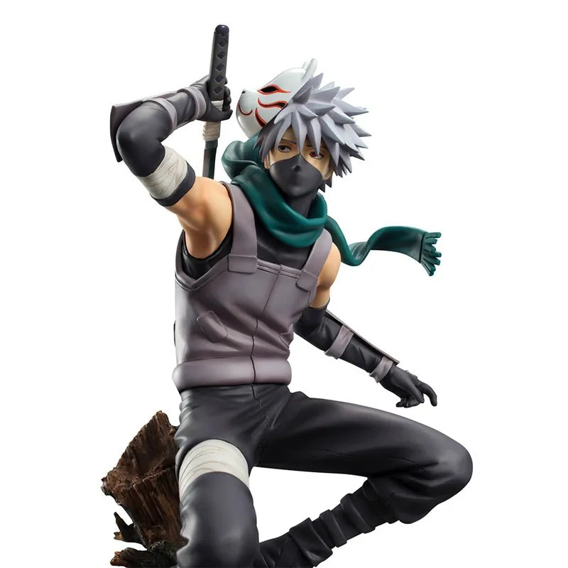 23CM Anime Naruto Hatake Kakashi Statue PVC Action Figure Naruto Shippuden Kakashi Figurine Collectible Model Toy