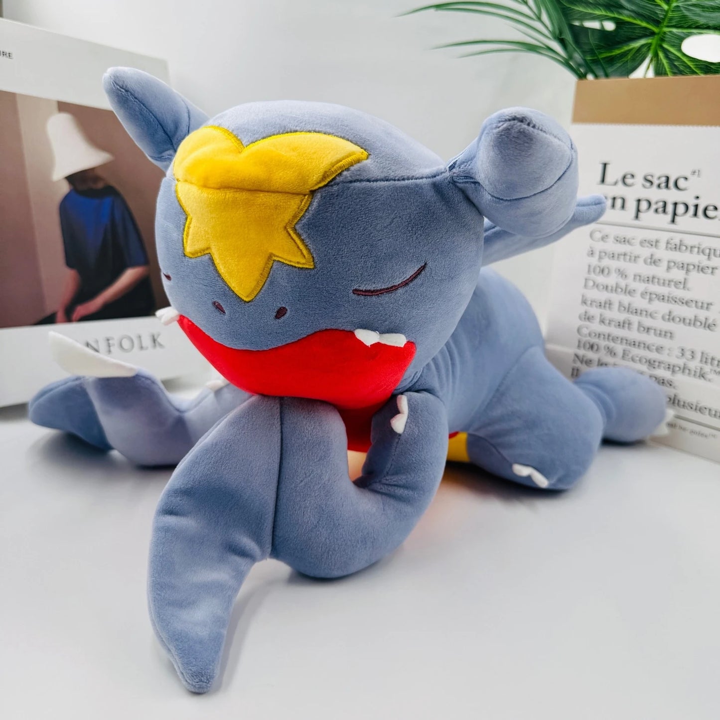 59cm Big Size Pokemon Garchompanime Plush Stuffed Doll Kawaii Room Decoration Plushies Pillow Ornaments Children's Gifts