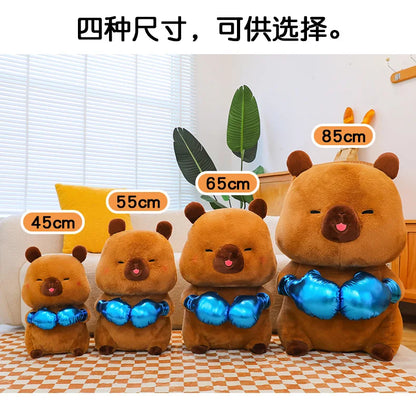 Plush Capybara Boxing Toy Stuffed Animal Cute Cuddly Pillow Decor for Kids Birthday Xmas Gift Wholesale Plush Toy Stuffed Animal