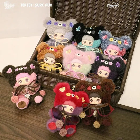 Maymei Tiny Bear Cookie Series Plush Blind Box Keychain Doll Backpack Pendant Desktop Ornament Decoration Figure Model Girl Gift