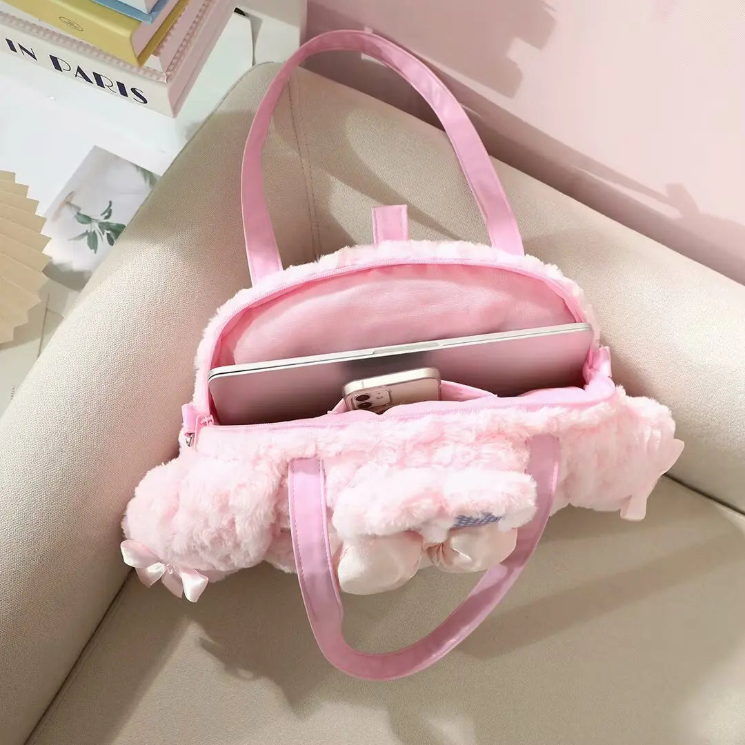 Sanrio Cinnamoroll Shoulder Bag Multipurpose Handbag Kawaii Backpack Messenger Bag Plush Bag My Melody Sweet Piano Lolita Bag