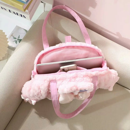 Sanrio Cinnamoroll Shoulder Bag Multipurpose Handbag Kawaii Backpack Messenger Bag Plush Bag My Melody Sweet Piano Lolita Bag