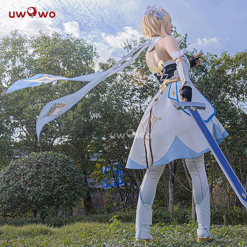 LAST BATCH UWOWO Traveler Lumine Cosplay Costume Game Genshin Impact Female Lumine Dress Full Set Oufits with Shinning Lights