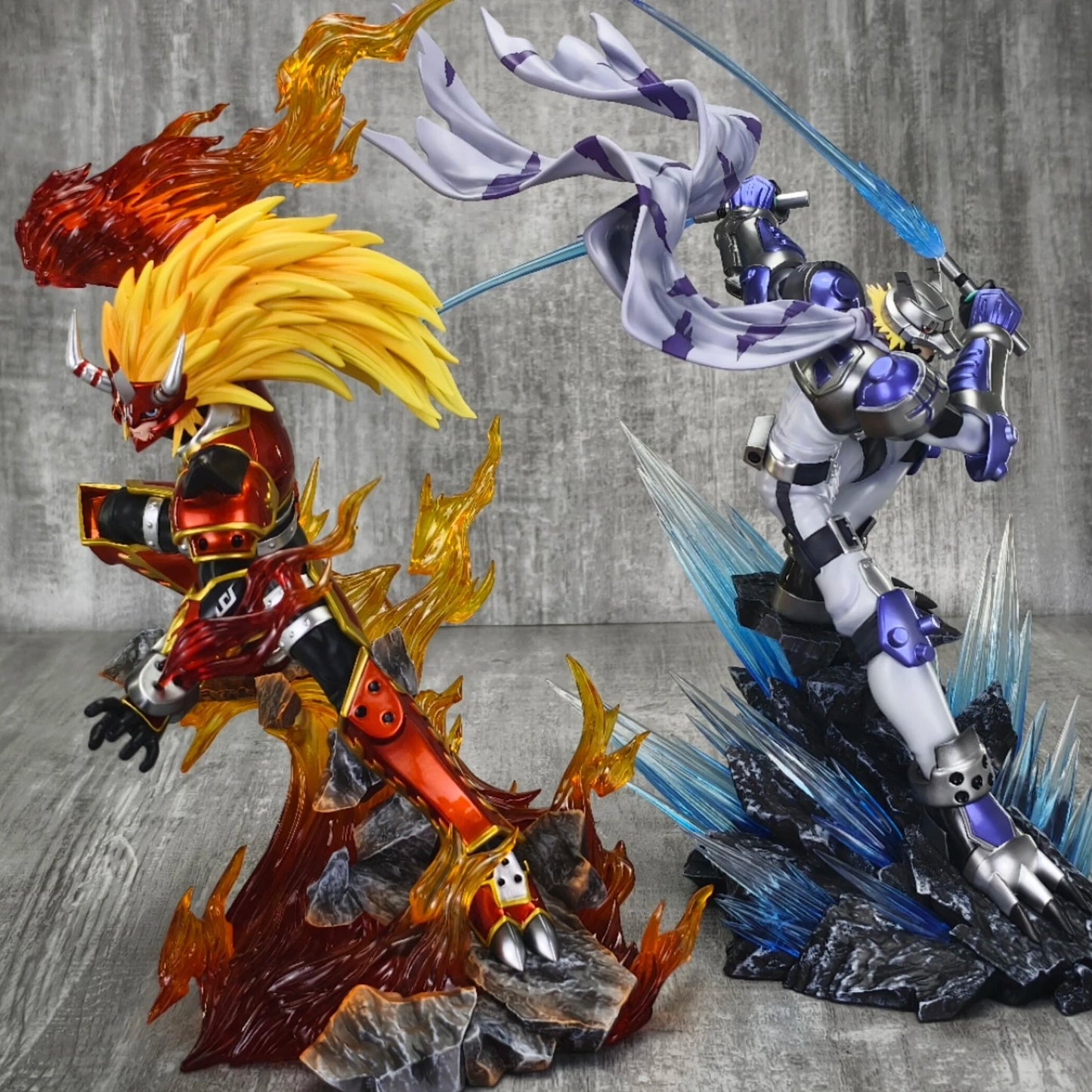 Bandai Digimon Garurumon Agunimon 26cm PVC Model