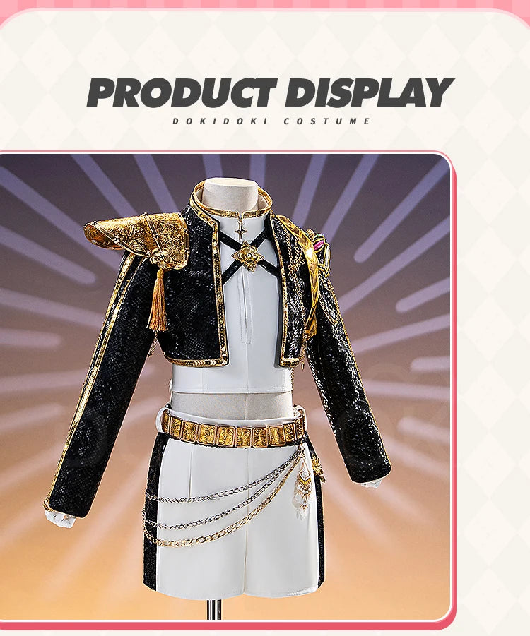 【Last Batch】IN STOCK Miraa Rumii Cosplay Costume【110-150】DokiDoki-N Halloween Family Girls Black Golden Suit Plus Size
