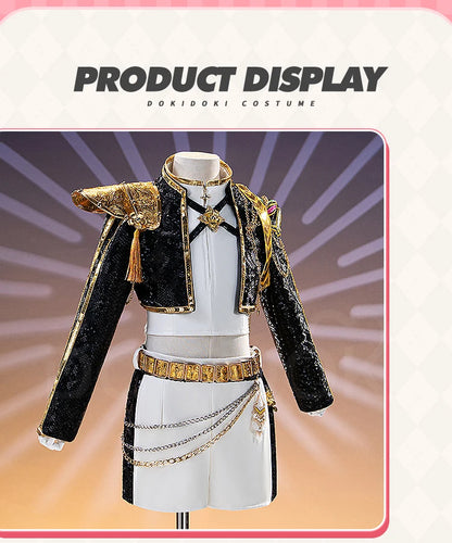 【Last Batch】IN STOCK Miraa Rumii Cosplay Costume【110-150】DokiDoki-N Halloween Family Girls Black Golden Suit Plus Size