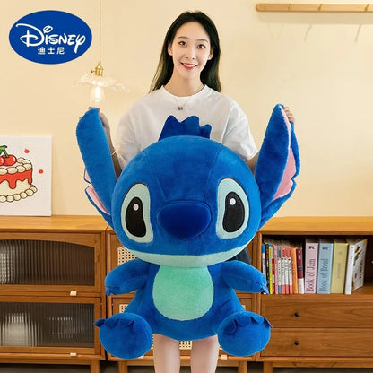 45/60/80CM Super Big Size Disney Stitch Anime Plush Stuffed Doll Kawaii Room Decoration Plushies Children's Pillow Holiday Gifts