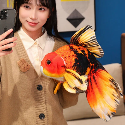 50cm Creative goldfish plush pillow Toy Simulation Fish Soft Plush cartoon Fake Fish Toy kawaii room decor kids gifts ﻿