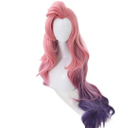 UWOWO Game LOL League of Legends Singerr Seraphine Cosplay Wig Pink Long Hair
