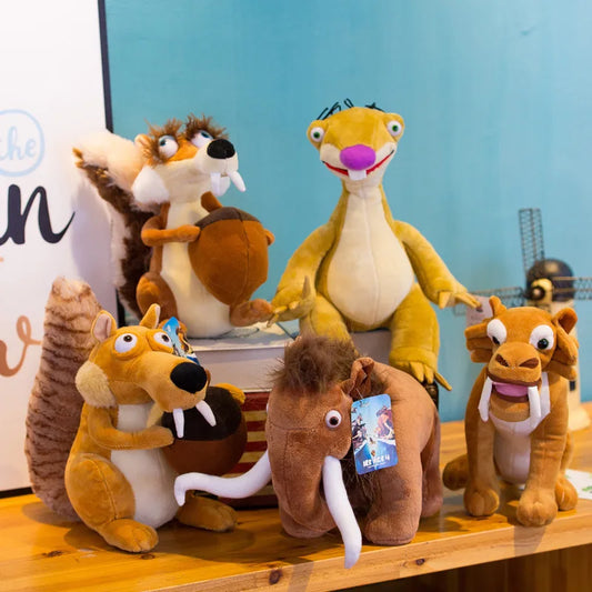 Disney Ice Age Sid Stuffed Toys Anime Cart Squirrel Scart Manny Diego Sloth Plush Doll Toy Room Decoration Kids Christmas Gift