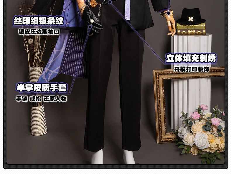 Zenless Zone Zero Hugo Cosplay Costume Wig Mask Hat Mockingbird New Eridu Hugo Vlad Ravenlock Halloween Party for Women Men Prop