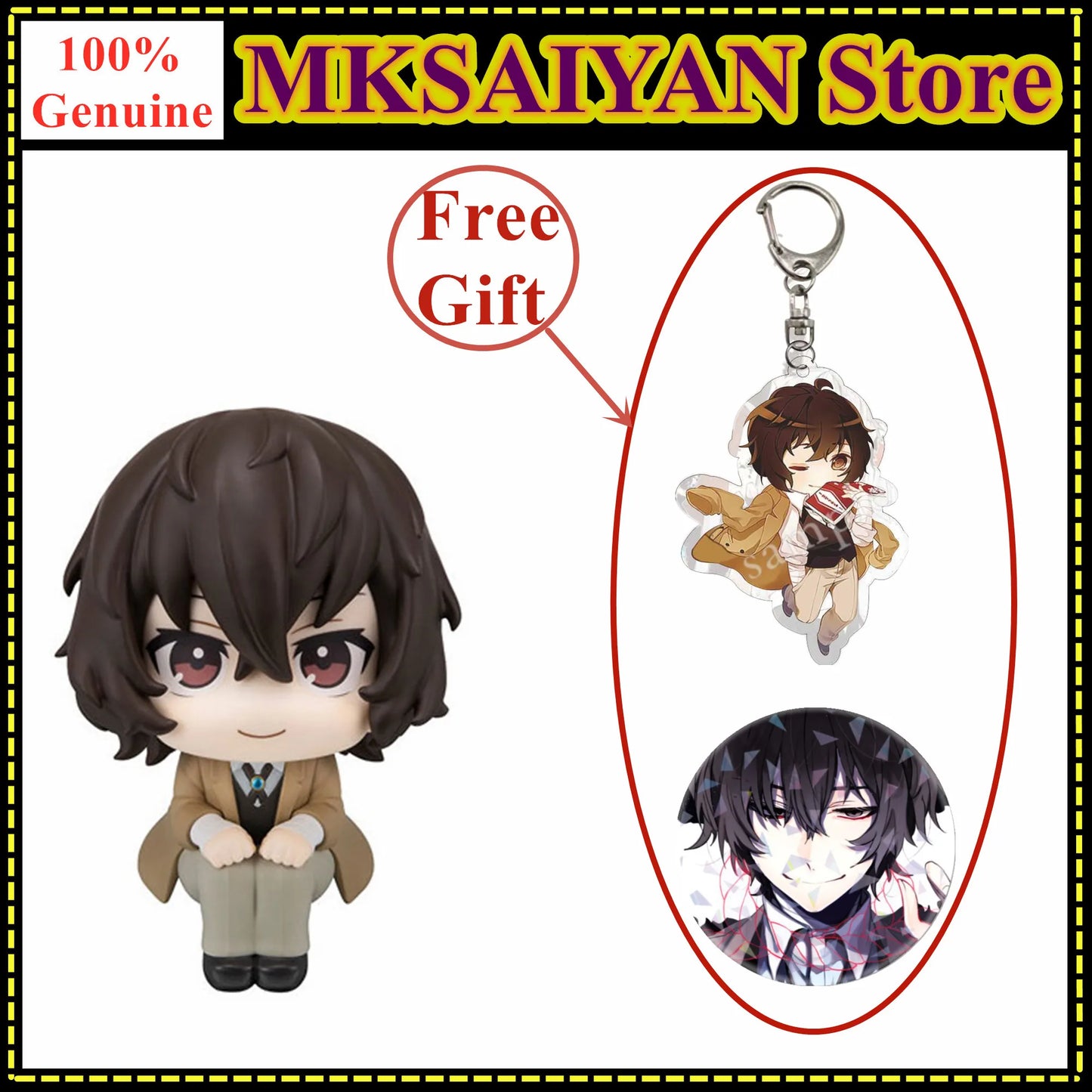Original MegaHouse MH Nakajima Atsushi Dazai Osamu Bungou Stray Dogs Look Up Action Figure Toys PVC Model Collection Doll