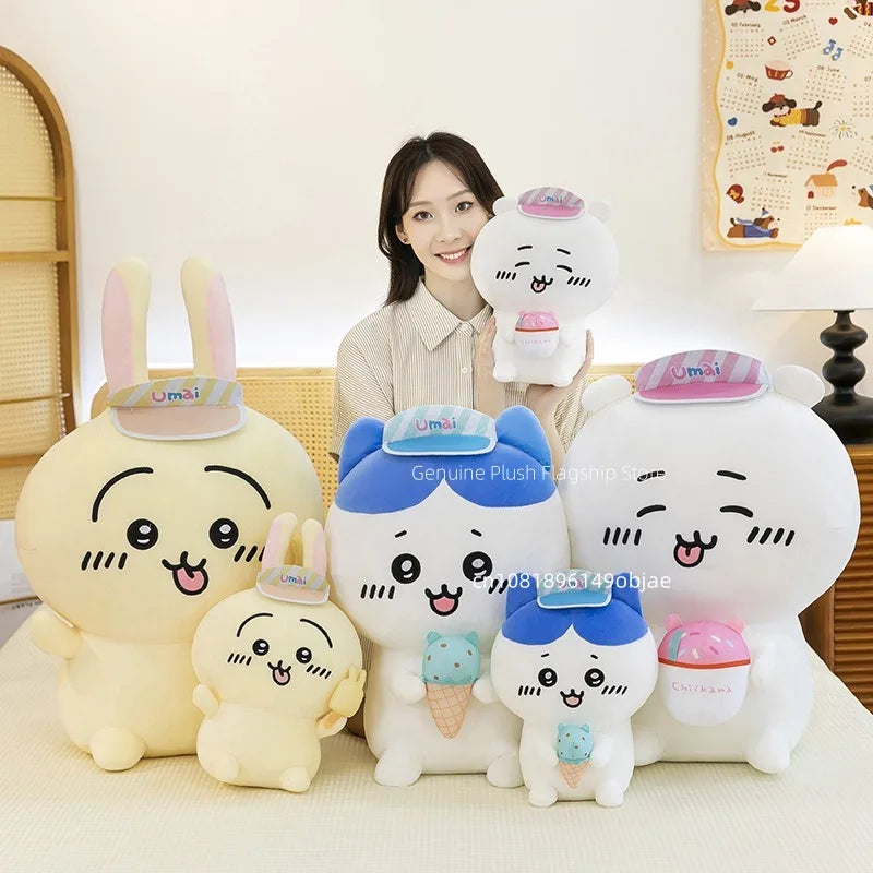 45/55/65cm Big Size Chiiwanime Plush Stuffed Doll Kawaii Room Decoration Hachiware Plushies Pillow Ornaments Holiday Gifts