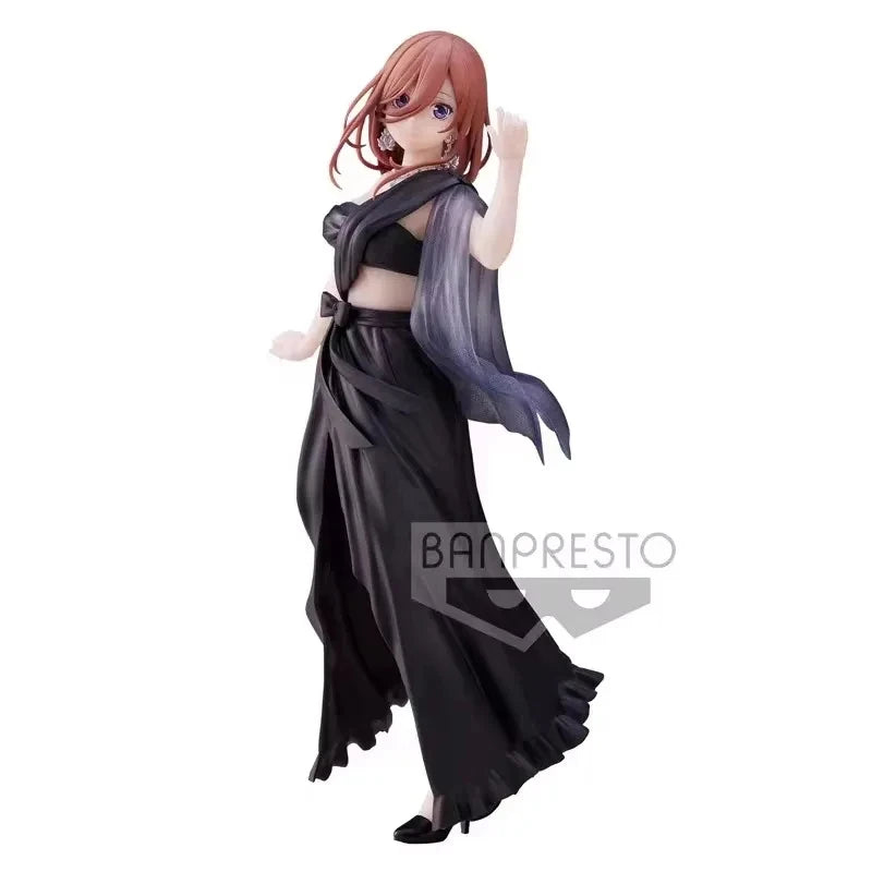 Bandai Original Banpresto The Quintessential Quintuplets Kyunties Nakano Ichika Nino Evening Dress Action Figure Model toys gift