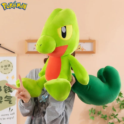 35-60CM Big Size Treecko Plushies Pokemon Anime Cartoon Peluche Kawaii Ornament Comfortable Soft Doll Children's Toy Gifts