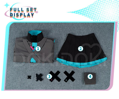 IN STOCK Mikuu Cosplay Costume Anime【S-3XL】DokiDoki-R Women Cute Dress Costume Mikuu Cosplay Headdress Plus Size