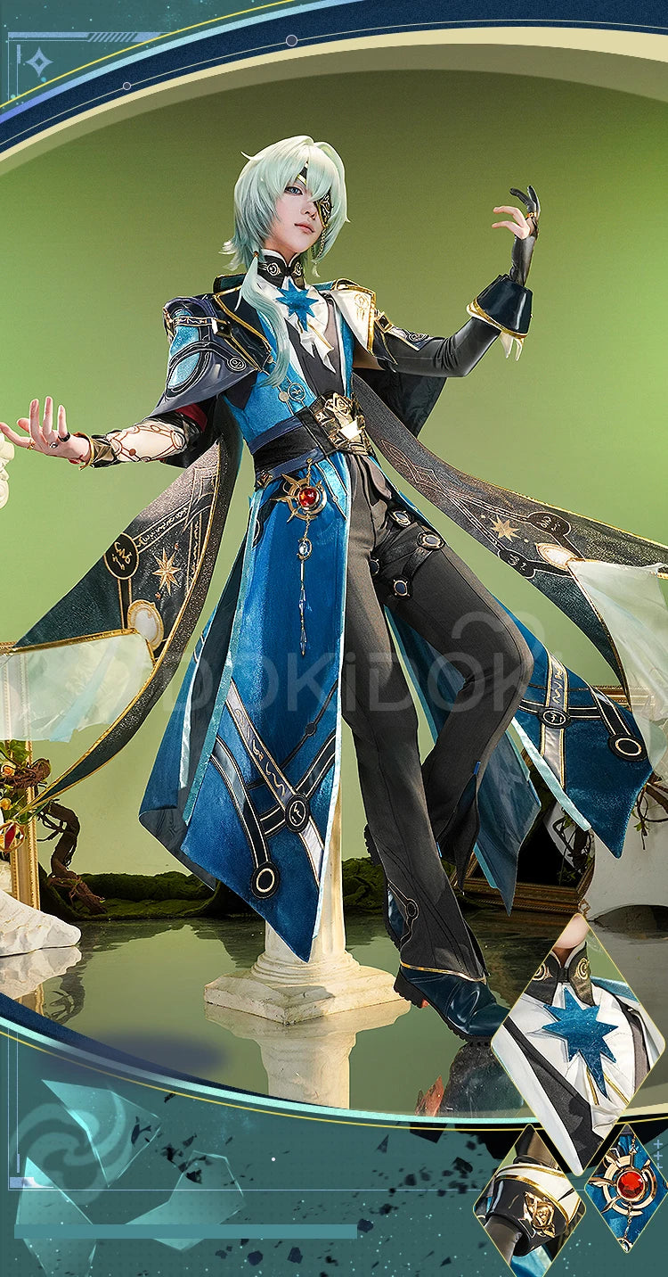 【Ready for Ship】 Anaxa Cosplay Costume Game Honkai: Star Rail DokiDoki-SR HSR Men Costume Anaxa Cosplay Wig Metal Accessory