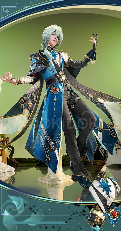 【Ready for Ship】 Anaxa Cosplay Costume Game Honkai: Star Rail DokiDoki-SR HSR Men Costume Anaxa Cosplay Wig Metal Accessory