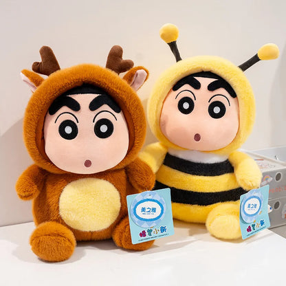 Cartoon Crayon Shin Chan Cosplay Bee Lobster Deer Plush Toy Kawaii Stuffed Figure Plushies Soft Pillow Sofa Bed Home Decor Girl